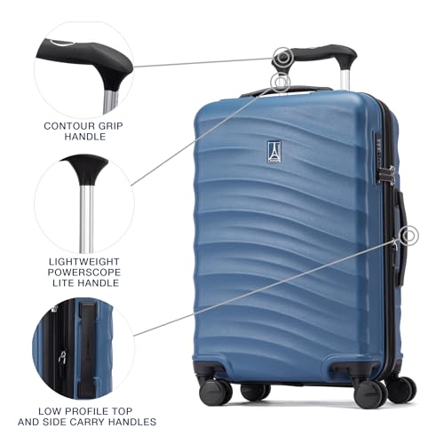Image of Travelpro Maxlite Air V2 Hardside Expandable Carry on Luggage, 8 Spinner Wheels, Lightweight Hard Shell Suitcase, TSA lock, Ensign Blue, Carry On 20-Inch