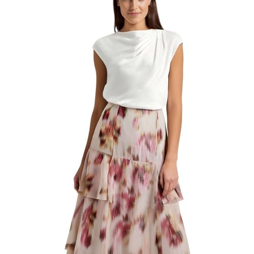 Caraco femme Ted Baker Misrina col bénitier drapé et tissu tissé fluide