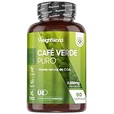 Café Verde Puro, Potente Fórmula 7000 mg - Suplemento Para Perder Peso y Antioxidante, Quemagrasas Natural, Reactiva Metabolismo Para Adelgazar, Green Coffee Puro, Dieta Keto, Vegano, 90 Cápsulas