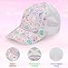 Yseoul Girls Glitter Baseball Cap Criss Cross Hat, Girl Ponytail Hat - Kids Baseball Cap with High Bun Messy Ponytail (Ages 5-15)