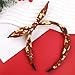 HIFANMM Christmas Headband Gingerbread Man Hair Band for Women Girls, Brown Bow Top Knot Hair Accessories Winter Non Slip Headbands New Year Xmas Party Supplies Decoration