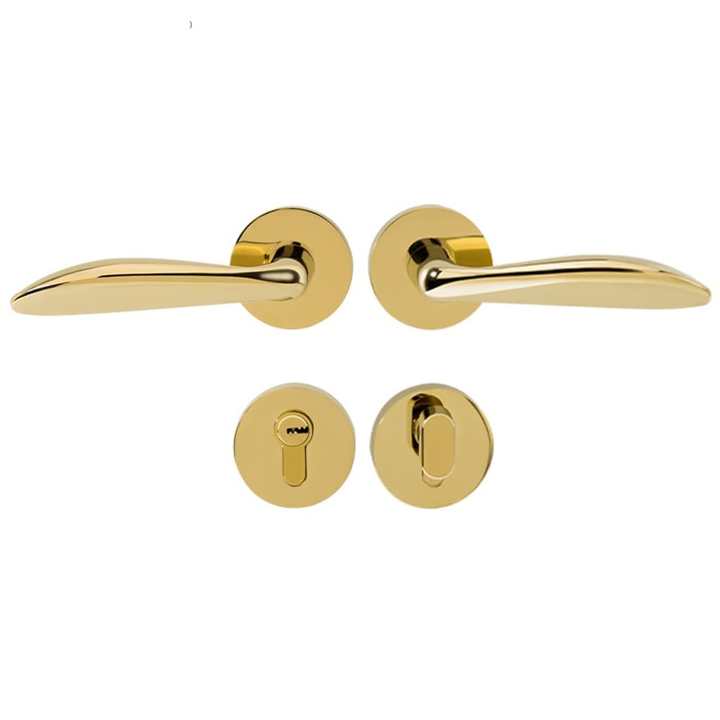 Poignée de porte universelle dorée avec système de fermeture split haut de gamme