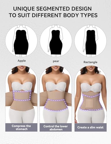 SHAPSHE Waist Trainer for Women Working out Cincher Body Shaper Tummy Control Waist Trimmer Belt Segmented Postpartum Band2