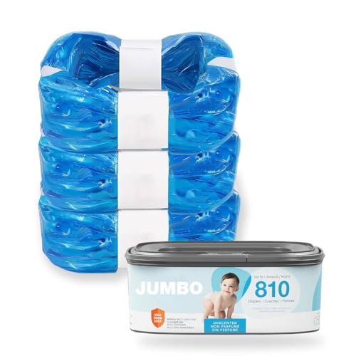 Image of 3pcs 26FT Compatible with Diaper Genie Pails jumbo Diaper Pail Refills Classic/Compact/Select 810 count