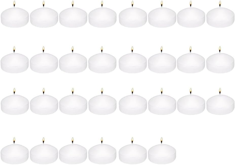 30Pack Decorative Floating Candle,Unscented Burning Candle for Cylinder Vases,Weddings,Party and Holiday Decorations