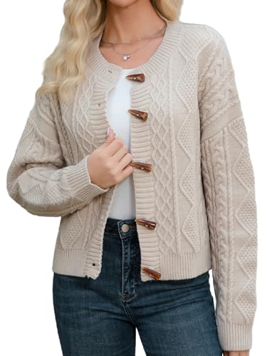 Women's Fall Fashion 2025 Cardigans for Women Long Sleeve Knit Down Drop Shoulder Casual Lightweight Open Front Sweater