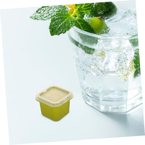 Molde para Cubitos de Hielo Cuadrado Grande con Tapa Verde miniatura 6
