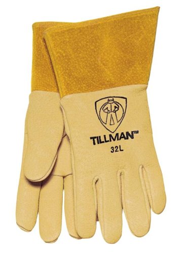 Miniatura 2 de John Tillman Guantes de soldador MIG con punta de bloqueo de hilo de Kevlar cardado 32 L
