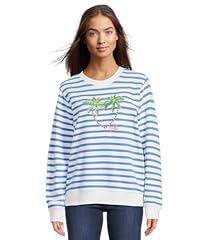 Blue Stream Stripe Twin Palms Embellishment