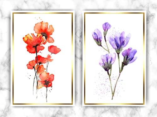 Juju's Vibes 40 Pcs Note Cards With Envelopes Blank Inside , Beautiful Watercolor Floral Greeting Cards And Envelopes Set, All Occasions , Stationary Aesthetic Note Cards Gift Set Perfect For Birthday, Just Because, Thinking Of You, Mothers Day 4X6 #TOP2