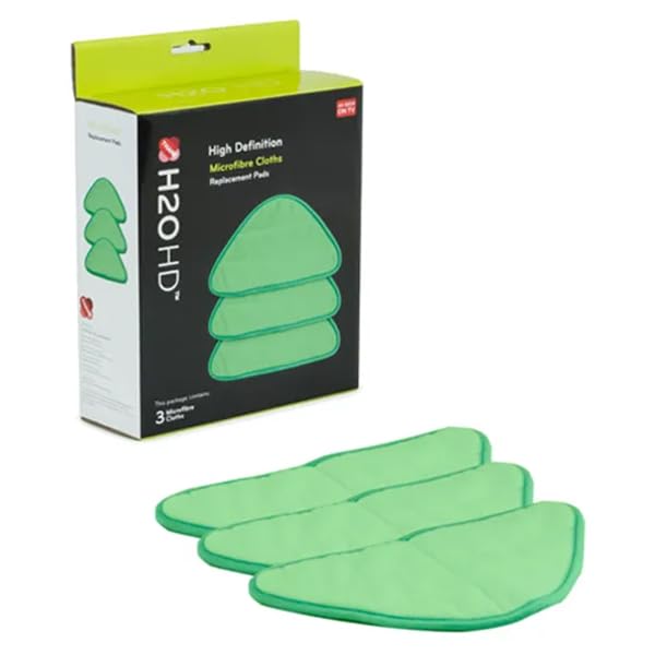 H2O HD - Paños de microfibra (3 unidades), color verde