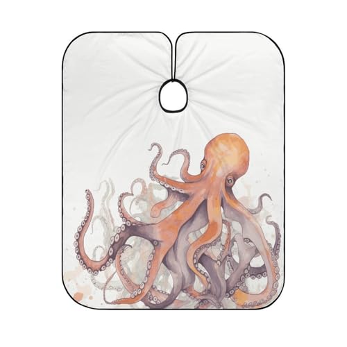 Capa para corte de cabello con tentáculos de pulpo, cierre ajustable miniatura 6
