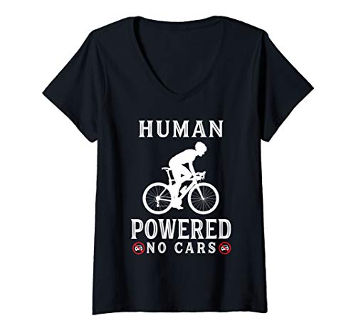 Damen Autofreier Tag Human Powered Umweltschutz - Fahrradteile T-Shirt mit
