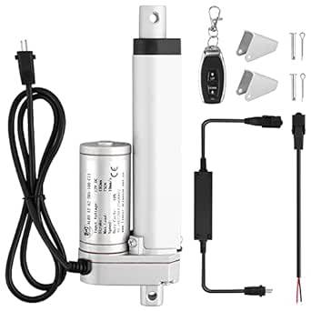 Justech Lineaire motor, verstelbaar, poortopener, lineaire actuator, motor, 12 V DC 750 N, 100 mm, lineaire techniek, elektrische motor, putter, gelijkstroommotor, elektrische cilinder, duwstangmotor