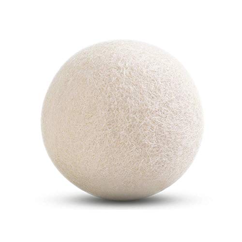 Image of Wool Dryer Balls 6-Pack XL Laundry Dryer Balls Reusable Natural Fabric Softener New Zealand Organic Wool Handmade Reduce Wrinkles & Shorten Drying Time by WANTELL (White, XL)