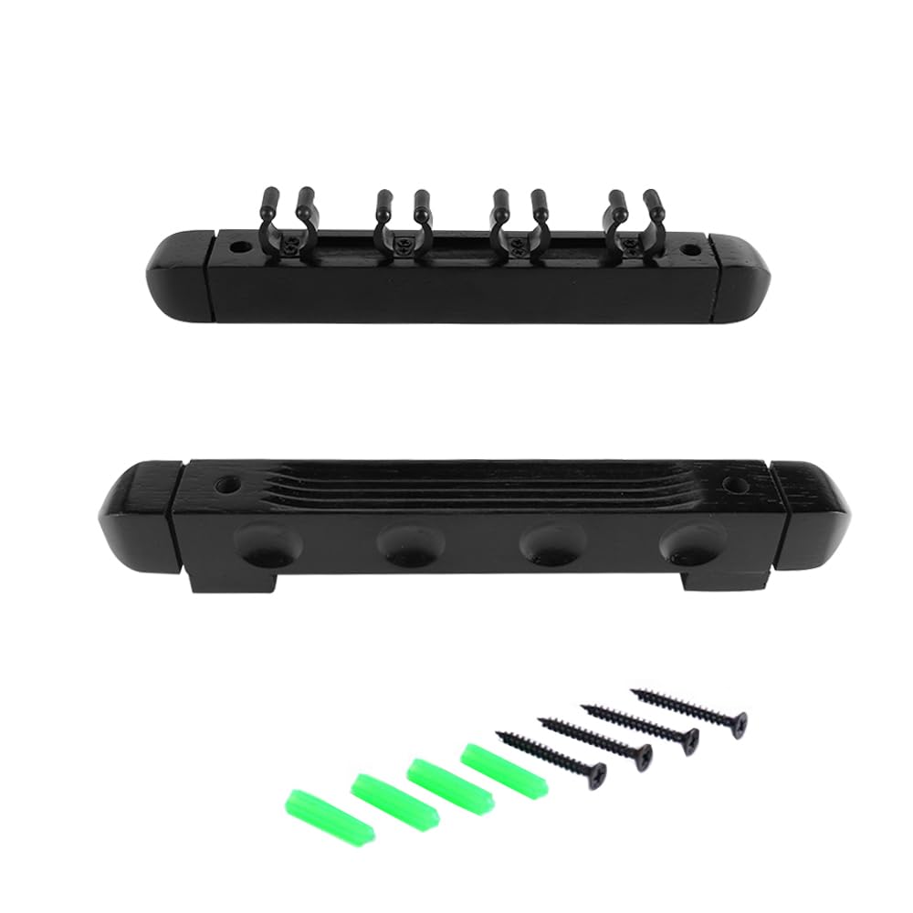 Sarini Soporte de Pared para Tacos con Capacidad para 4 Tacos Soporte de Pared para Tacos de Billar de Color Negro para organizar Tacos de Billar y Salas de Juegos