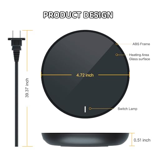 Image of Lesipee Coffee Mug Warmer with Auto Sensor, Smart Coffee Cup Warmer for Desk, Electric Beverage Warmer Plate, Coffee Warmer Auto Shut Off, Candle Warmer for Office Home for Friends