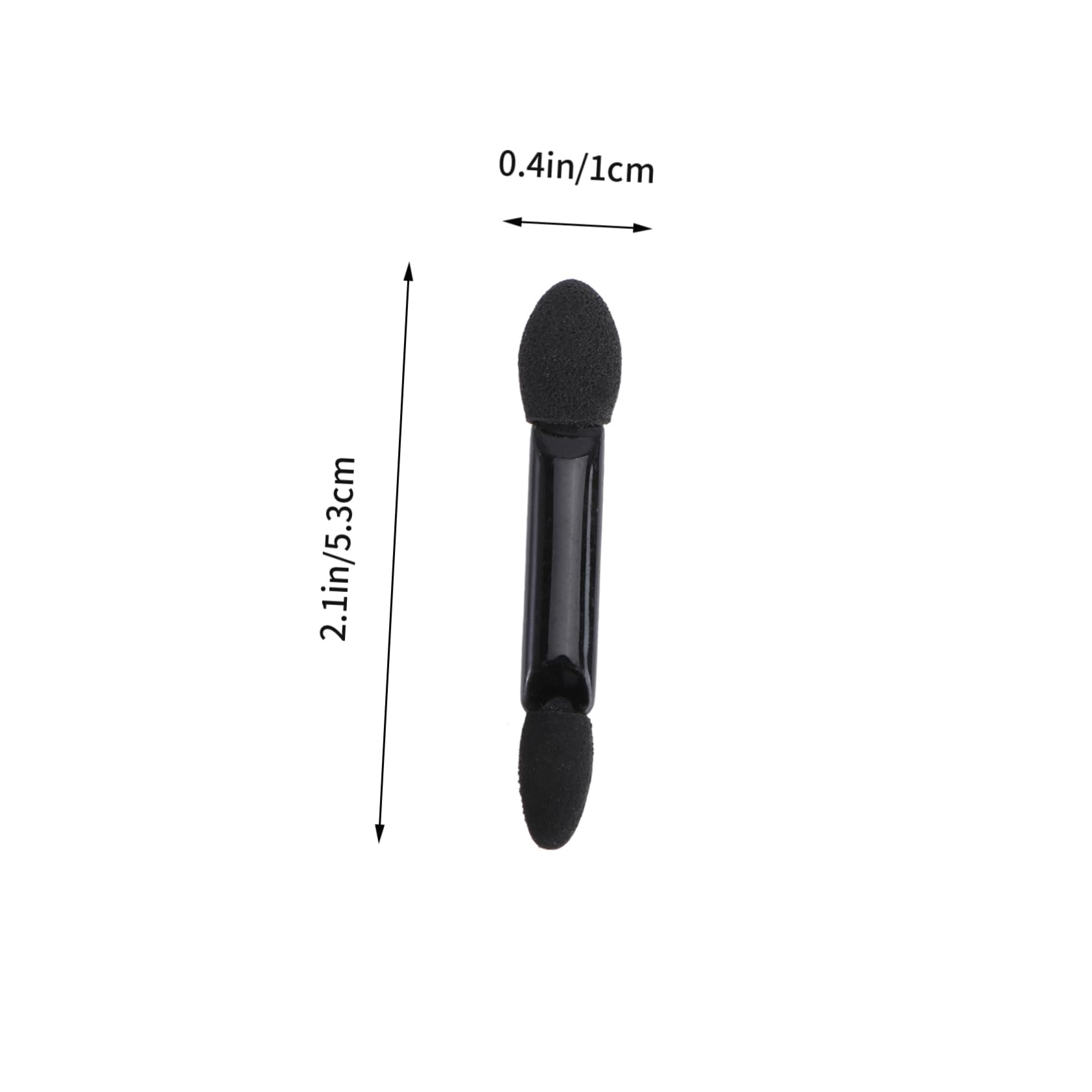 Generic 10pcs Dual Sided Eye Shadow Brush Eye Shadow Stick Car Sponge Shadow Foam Lip Liner Eyeshadow Remover Sponge for Painting Applicator Sponge Brow Gel Lip Gloss Reusable Face Black