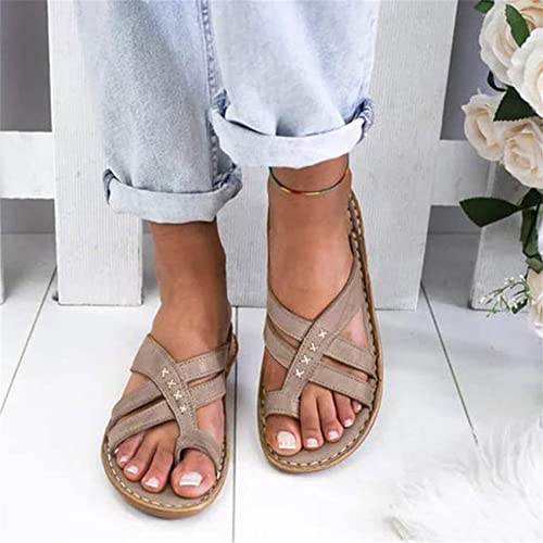 BBPM Mujeres Cómodas Sandalias Corrector De Juanetes Ortopédico para Mujeres Zapatos Ortopédicos de Corrección de pie de Dedo Gordo Corrector de Juanetes Ortopédico,Latón,EU38/US7