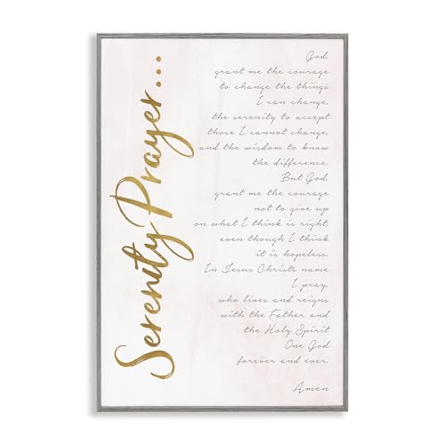 Poster Serenity Prayer Scripture Stupell Industries cadre gris 40x61 cm - 2
