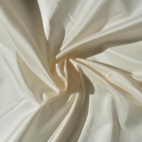 Silk Taffeta Fabric White 46" Wide | by the Yard | Silk Cloth 100% Mulberry Fabric Material Raw Pure Clearance Dupioni
