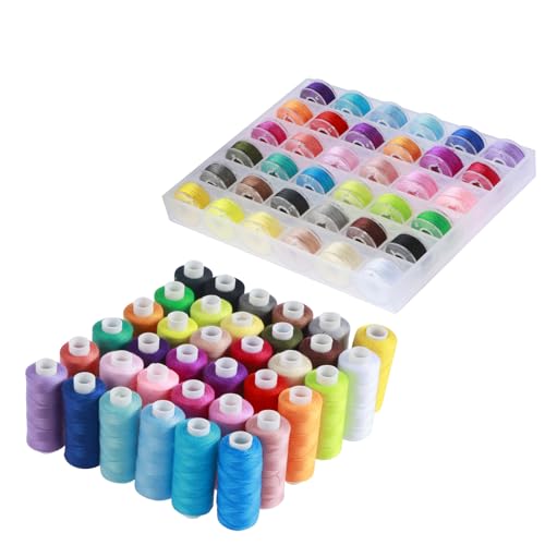 Set de hilos de coser de poliéster 72 piezas 36 colores miniatura 7