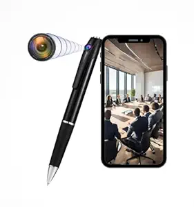 RIFFSONIC 1080p Ultra HD Spy Pen Camera Discreet Video & Audio Recorder with Motion Detection, Rechargeable Battery, Expandable Storage and Surveillance (SD Card Support Upto 64GB)