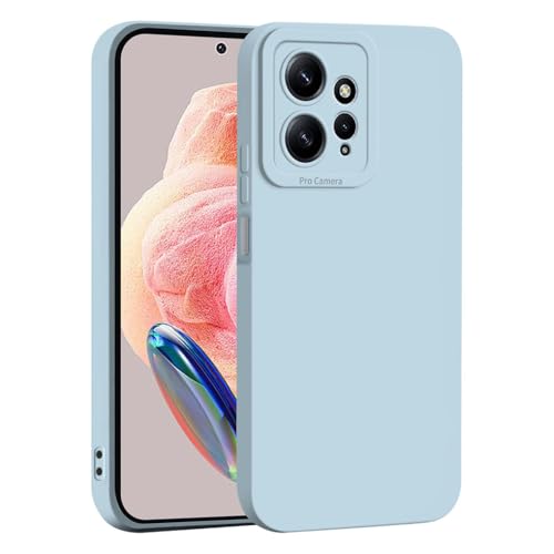 SEAHAI Case for Xiaomi Redmi Note 12 4G, Ultra Thin Premium Soft Silicone Phone Cover with Thickened Camera Protection Design, Shockproof TPU Bumper Fashion Case Cover - Light Blue