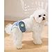 MANON ROSA Dog Diapers Female Reusable Washable Adjustable with 30-Pad Disposable Doggie Diaper Booster Inserts for Small Medium Girl Dogs (M(Waist 10.2-16.1in),Blue)