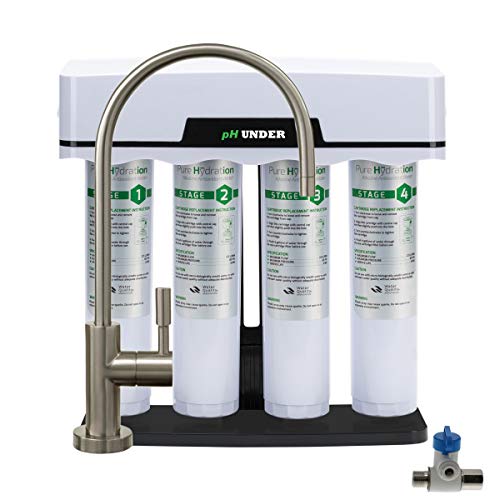 pH Under (Brush Nickel) | Pure Hydration Under-Counter Alkaline Water Machine | Ideal pH & with Antioxidants | Ultra Filtration | Brush Nickel Faucet thumbnail 7