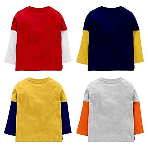 Image of Boys Cotton Full Sleeve T-Shirt Combo Pack of 3 | Soft & Comfortable Kids Wear