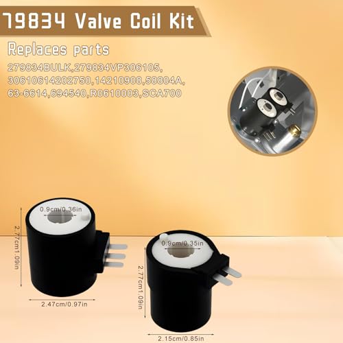 New Gas Dryer Repair Kit with 338906 Flame Sensor, 279311 Igniter & 279834 Gas Valve Coils - Replaces PS334310 AP3094138 WP338906, Compatible with Kenmore Whirlpool Maytag Gas Dryers — view 3