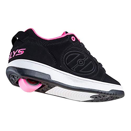 HEELYS Girl's Voyager Tennis Shoe, Black/Pink, 3 M US Big Kid4