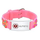 Personalized Medical ID Bracelet - Silicone ID Wristband with Medical Alert Badge for Women Kids Cut