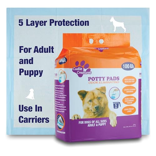 Image of Cudlie Absorbent Puppy Pads, 100 Count, 26 inchx30 inch - Perfect for Dog & Puppy Training and House Training
