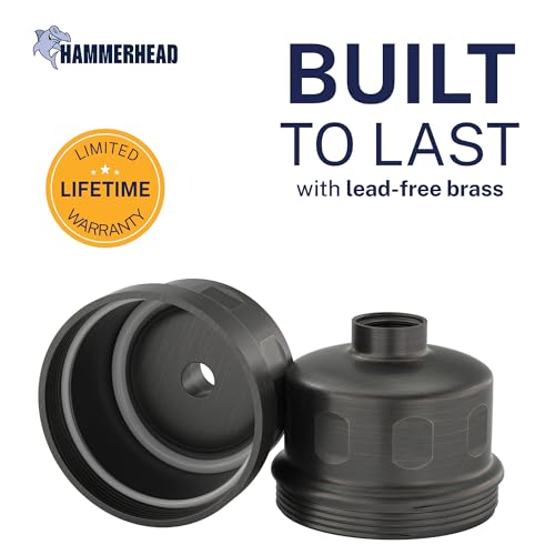 Image of HammerHead Showers Solid Metal Shower Head Filter - KDF 55 Shower Filter, High Pressure Universal Shower Filters to Remove Toxic Chemicals - Removes Chlorine and Heavy Metals - Oil Rubbed Bronze