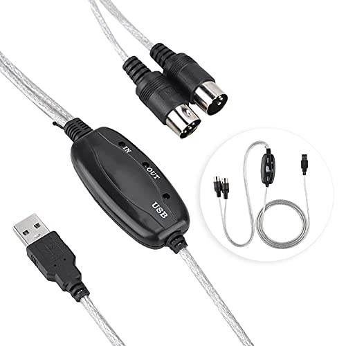 Câble convertisseur MIDI USB d'édition musicale interface PC pour clavier et synthétiseur - 7