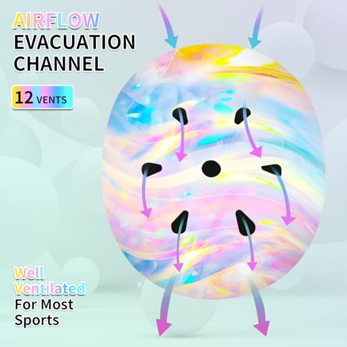 Image of Adjustable Gradient Color Kids /Toddler Bike Helmet for 1-2-3-5-8-14 Years Boys Girls,Skateboard Helmet with Knee and Elbow Pads Wrist Guard Roller Skates,Cycling,Skating Scooter Longboard