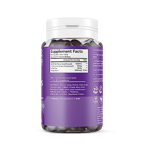 Sleep Aid Gummies - 2 Month Supply - Vegan Sleep Gummies with; Griffonia Seed, L-Theanine, L-Taurine, Chamomile, Lavender & Magnesium - Sleep Remedy - Image 4
