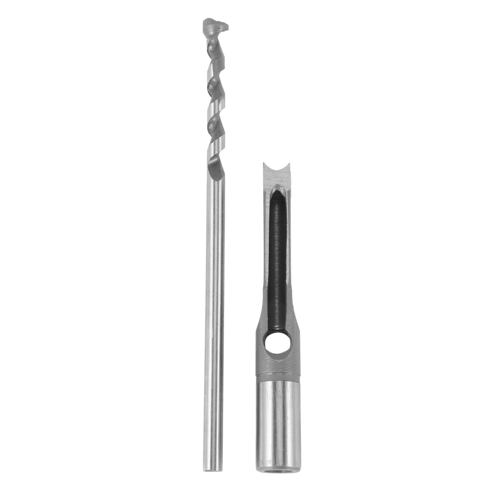 Juego de brocas de taladro cuadrado para trabajo de madera y mortaja de madera y sierras para madera y taladro helicoidal