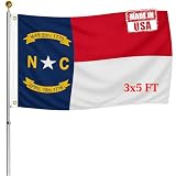 220D Great Polyester: The North Carolina sates flag is made of high quality oxford cloth, Sturdy and durable, Heavy duty printing, held up very well even in very high wind and rainy conditions Double Sided (3ply): Vivid and bright,The North Carolina ...