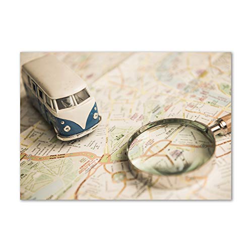 Dosseret en verre de sécurité trempé Tulup 100x70cm : splashback guard motif carte