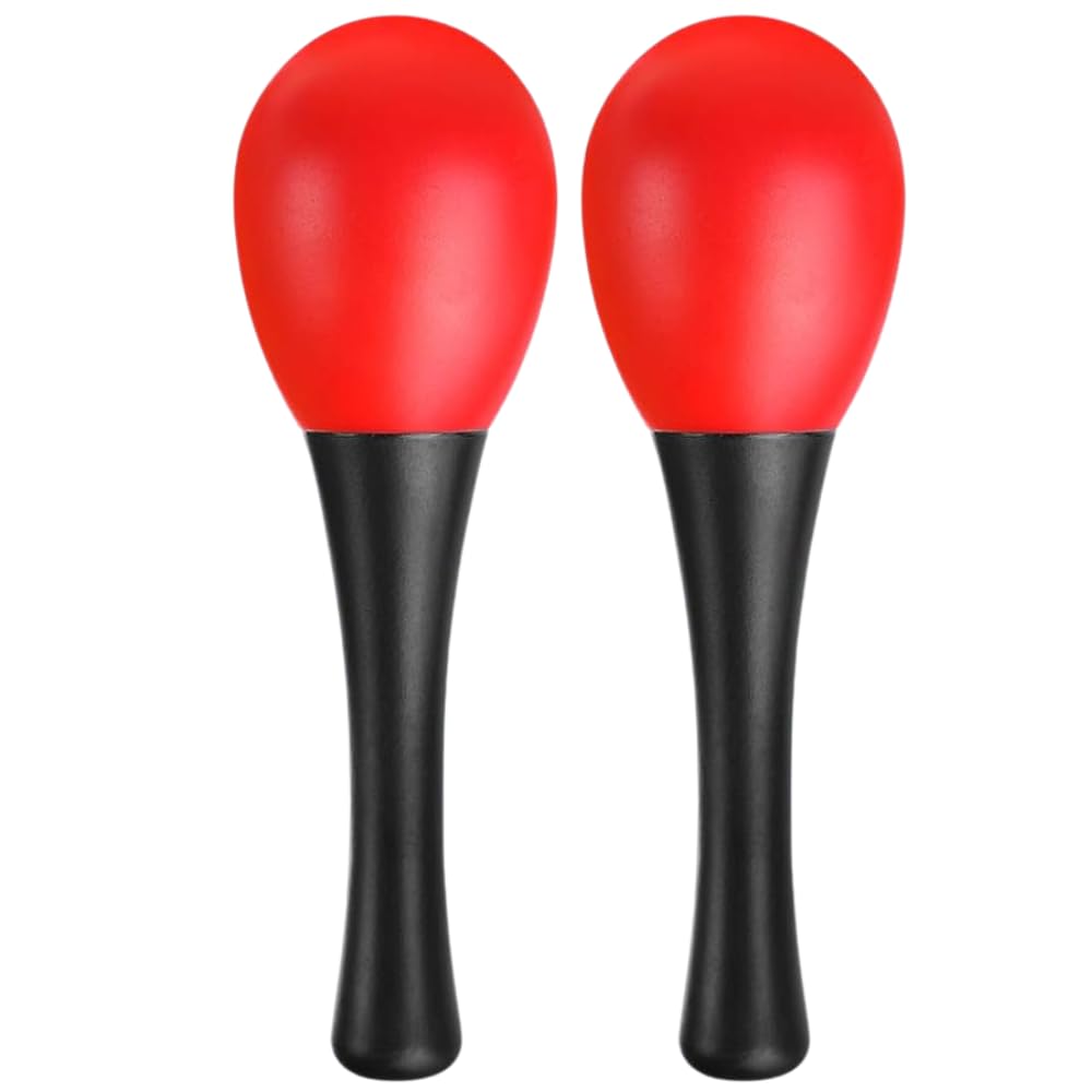 MOCKING BIRD Handle Egg Shakers Musical Instruments Percussion Maracas Egg for Kids Toys Plastic Egg Shaker for Learning & Painting Classroom Music Multicolor (1 Pair)