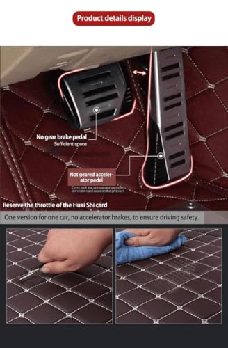 Tapis de sol voiture pour Peugeot 307 en cuir beige élégant et durable