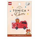 パイオニア トミカ つむぱぱ 消防車 ワッペン 1個付き 縦40mm×横53mm シール・アイロン 両用タイプ TOM650-TOM61
