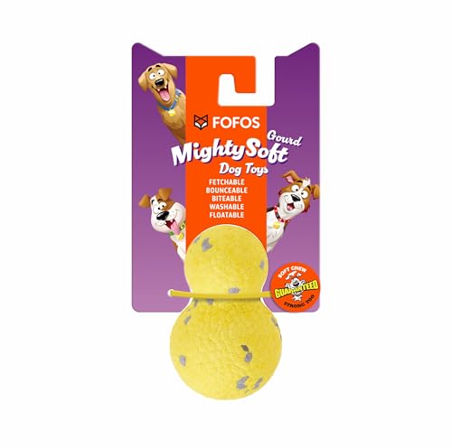 Image of BarkButler x FOFOS Super Bounce Toys Gourd Dog Toy, Tough Chew Toys for Dogs, Dog Toys for Medium Dogs (0-20kgs) - Yellow