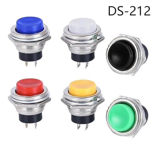 Interrupteur momentané de 16mm bleu pour console de simulation - 2