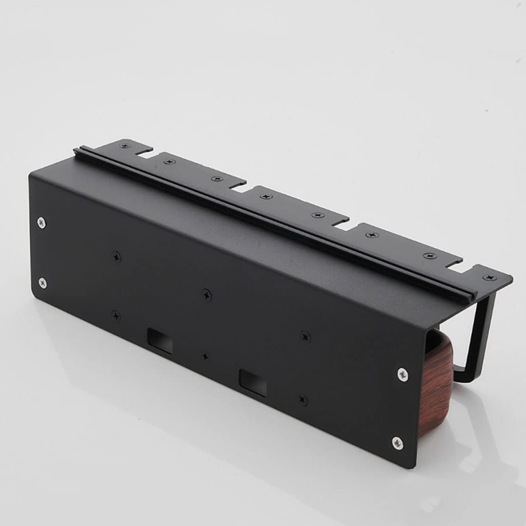 Estante Para Cepillos de Dientes Soporte de cepillo de dientes de grano de madera montada en la pared estante de almacenamiento multifuncional soporte for la pasta de dientes del baño con accesorios d