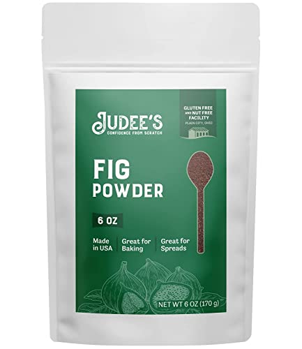 Judee’s Fig Powder 6 oz - Perfect for Baking and Making Spreads - Great Sweetener Alternative and Rich in Dietary Fiber- Non-GMO, Gluten-Free, and Nut-Free - Made in USA