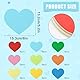 72stk 15,3x13,2cm Herz-Papierausschnitte, 9 Farben Großer Herzförmiger Karton Doppelseitig Liebesherz-Ausschnitte Valentinstag-Bastelarbeiten für Kinder Klassenzimmer Pinnwand-Dekoration